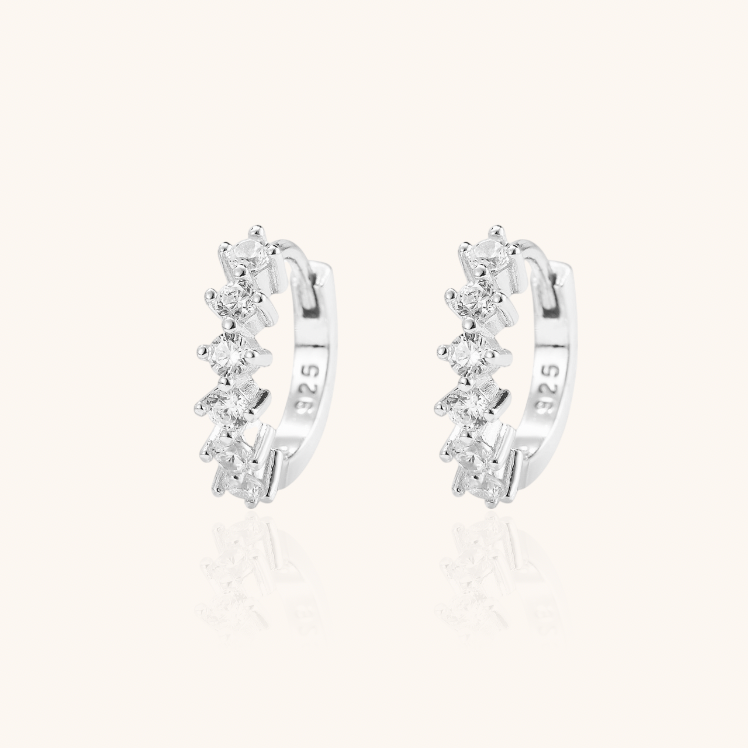 Pave Czs Huggie Earring