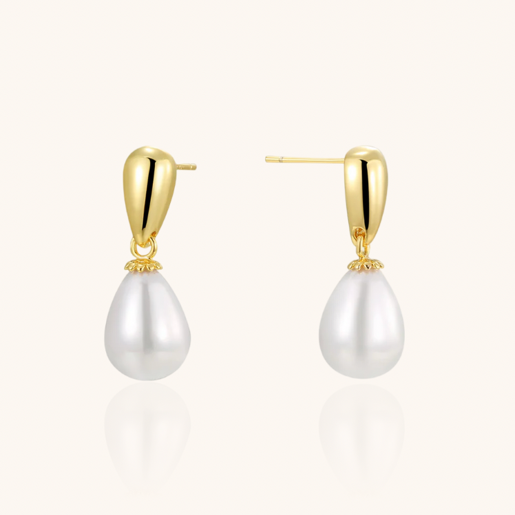 Pearl Drop Statement Earrings