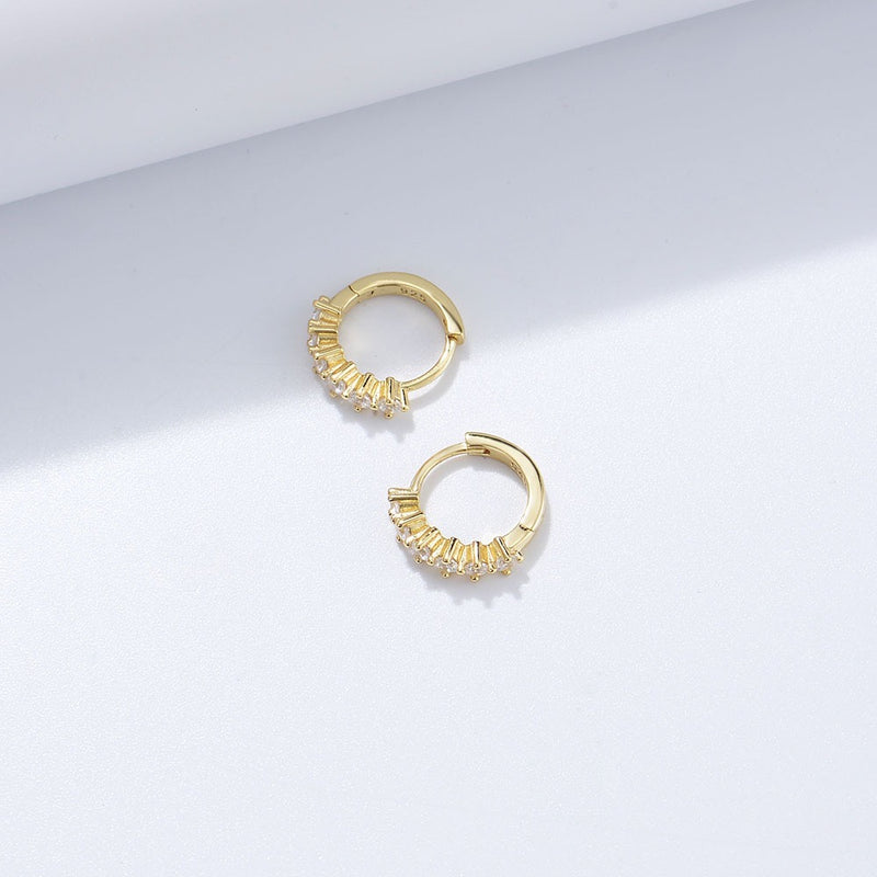 Pave Czs Huggie Earring