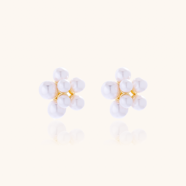 Pearl Stud Statement Earrings