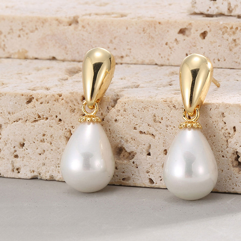 Pearl Drop Statement Earrings