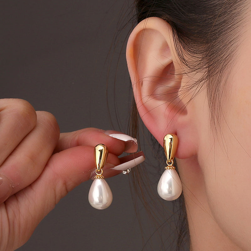 Pearl Drop Statement Earrings