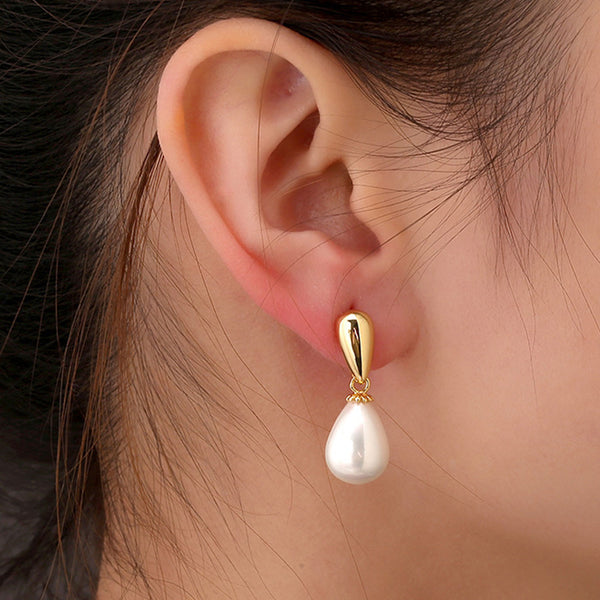 Pearl Drop Statement Earrings