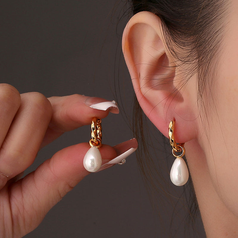 Pearl Drop Statement Earrings