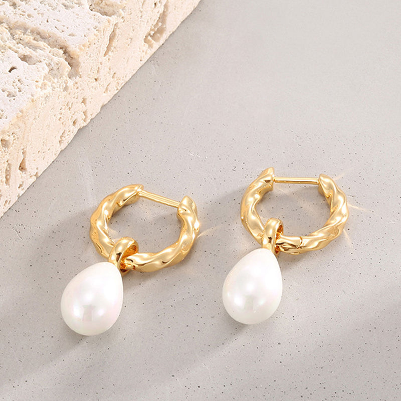 Pearl Drop Statement Earrings