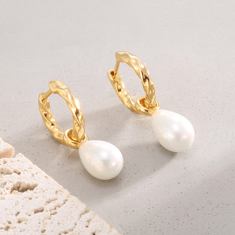 Pearl Drop Statement Earrings