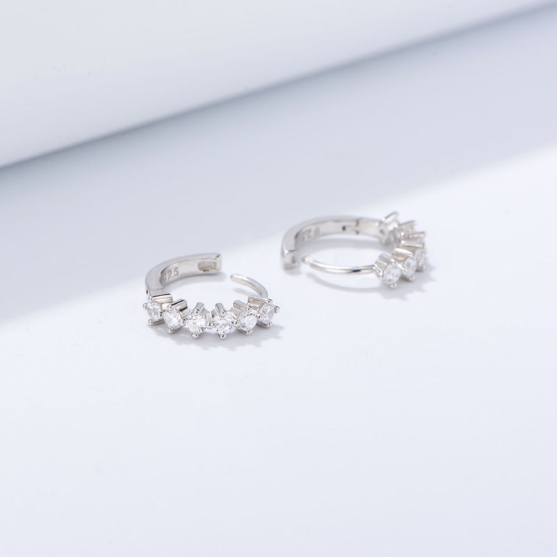 Pave Czs Huggie Earring