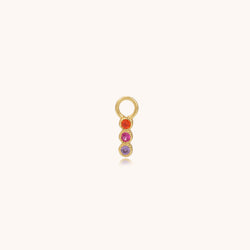 Pink Trio Color Czs Earring Charm