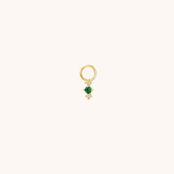 Green Tassel Czs Earring Charm