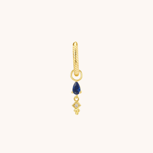 Blue Tassel Czs Earring Charm