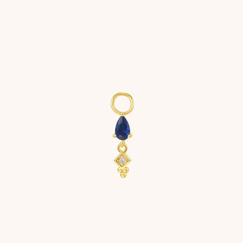 Blue Tassel Czs Earring Charm