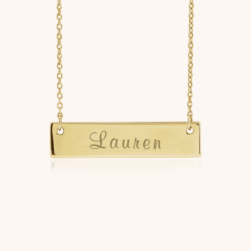 Personalised Engraved Bar Necklace