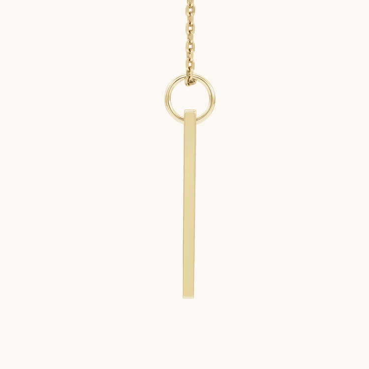 Personalised Engraved Vertical  Bar Necklace