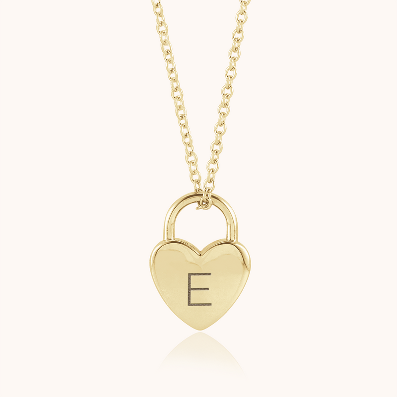 Personalised Engraved Heart Lock Necklace