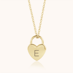 Personalised Engraved Heart Lock Necklace