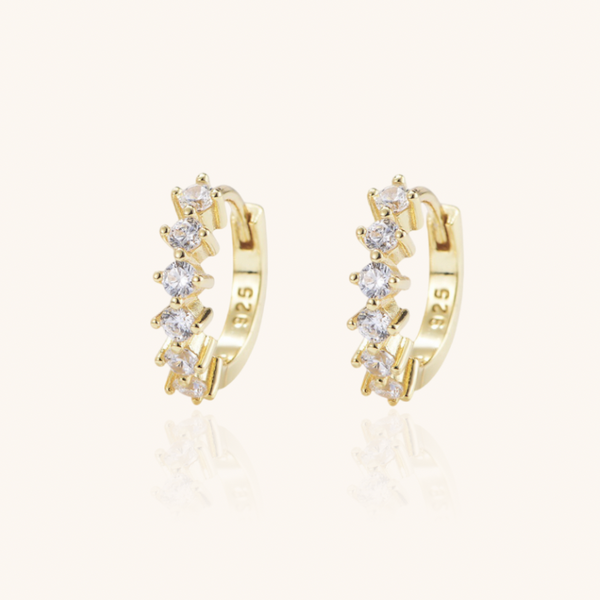 Pave Czs Huggie Earring