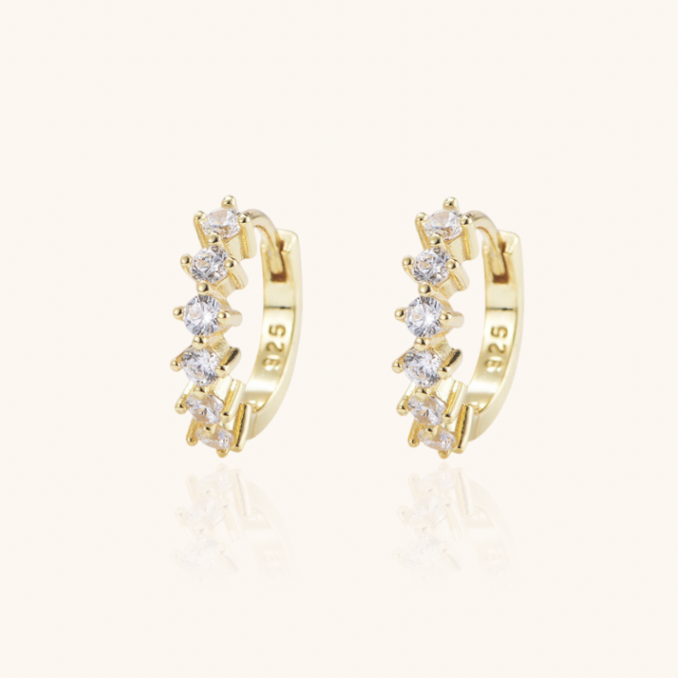 Pave Czs Huggie Earring