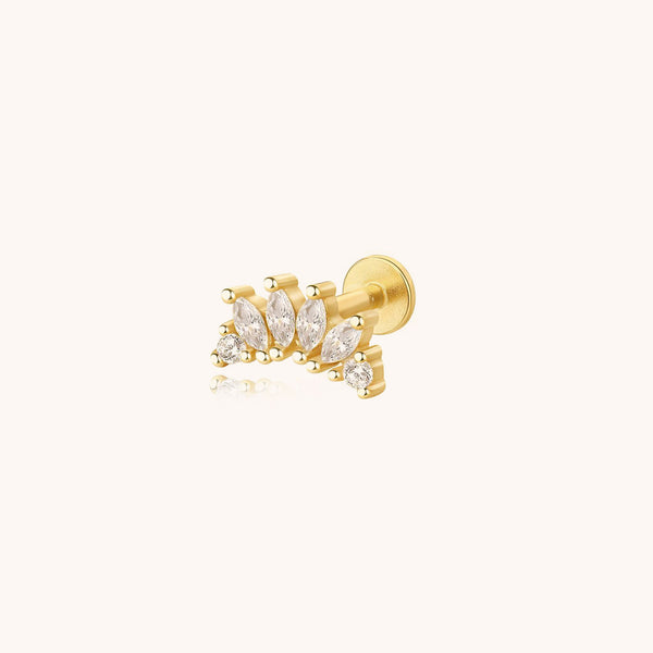 Marquise Cluster Flatback Earring