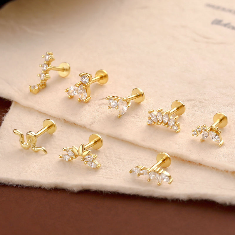 Marquise Cluster Flatback Earring