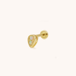 Tear Drop Opal Flatback Earring