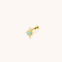 Blue Star Flatback Earring