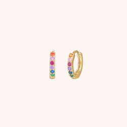 Rainbow Czs Huggie Earring