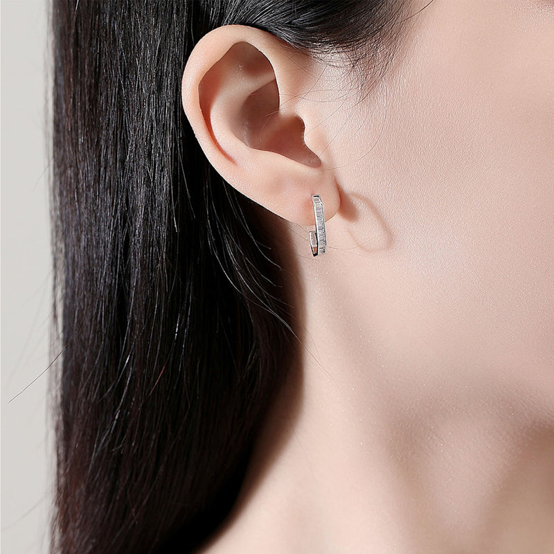 Pave C Huggie Earring