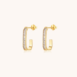 Pave C Huggie Earring