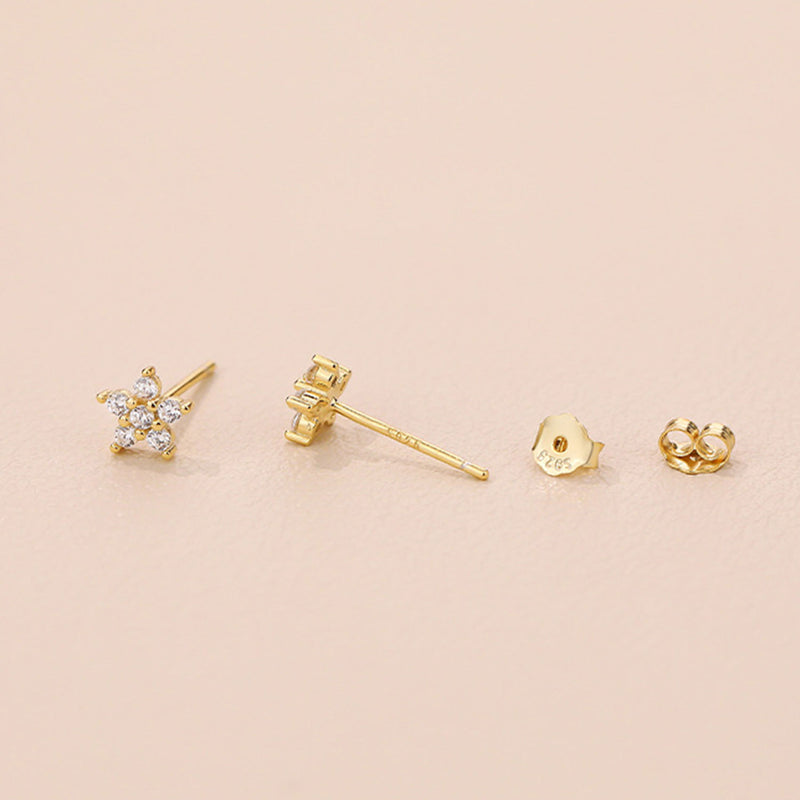 Flower Czs Stud Earring