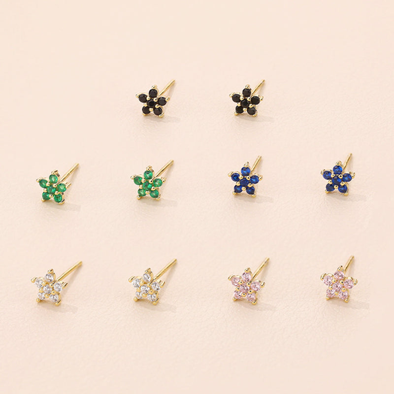 Flower Czs Stud Earring