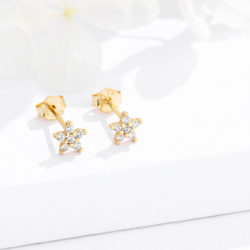 Flower Czs Stud Earring