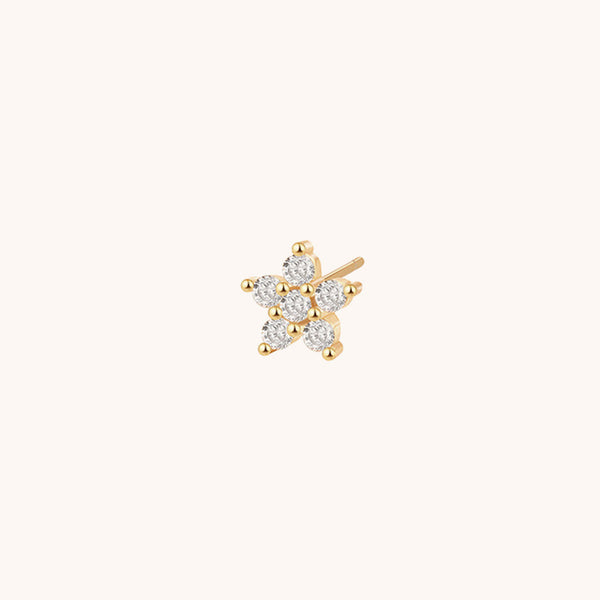 Flower Czs Stud Earring