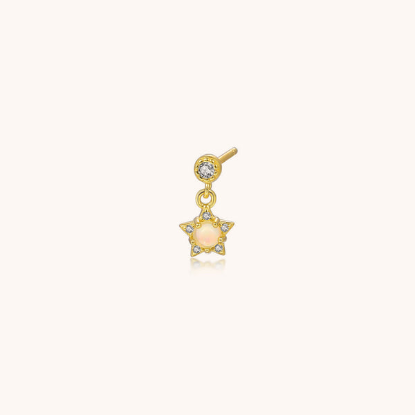 Opal Star Dangle Stud Earring