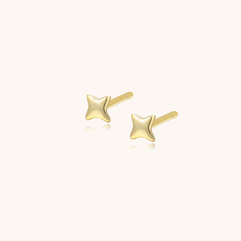 Tiny North Star Stud Earring