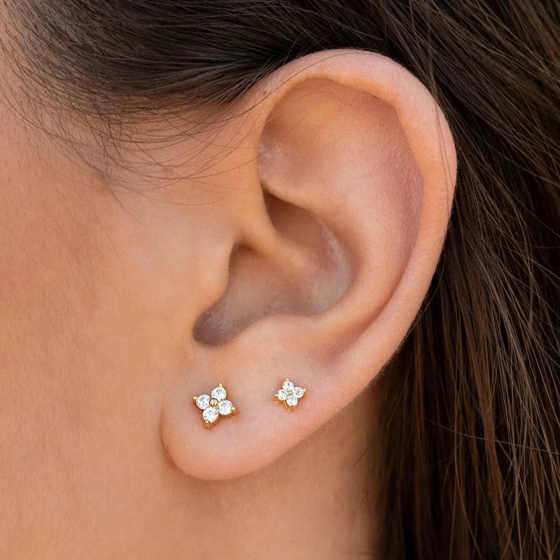 Clover Czs Stud Earrings