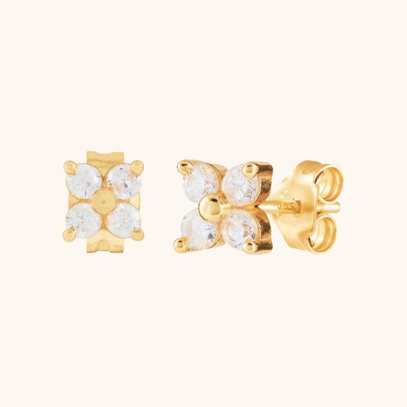 Clover Czs Stud Earrings