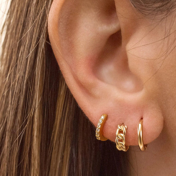 Chain link Hoop Earrings