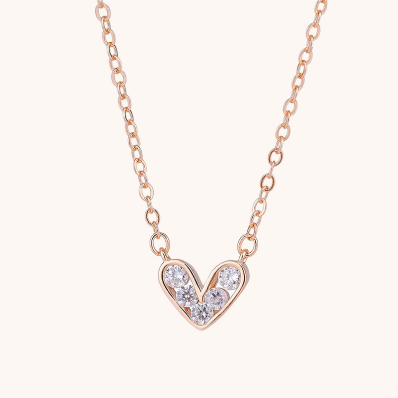 Dainty Czs Heart Necklace