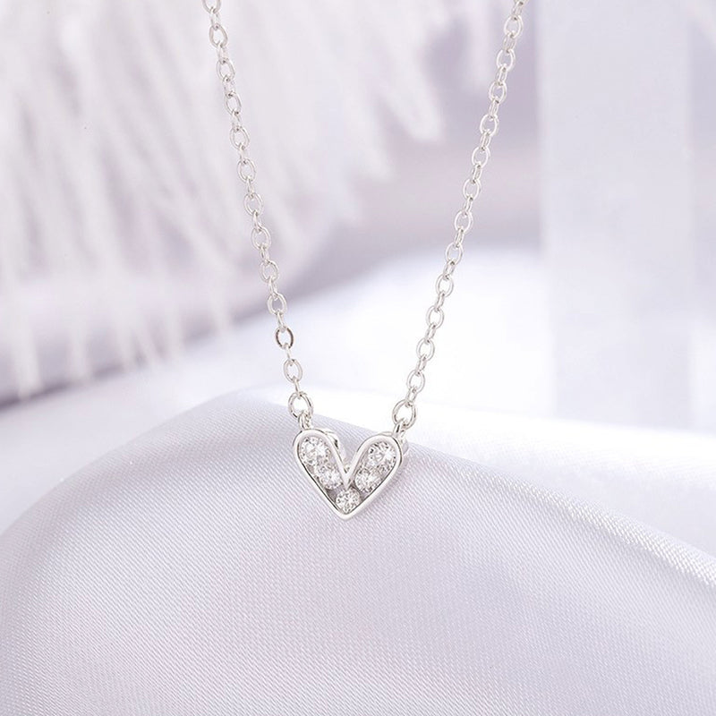 Dainty Czs Heart Necklace