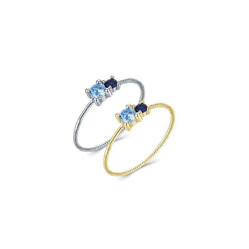 Dreamy Blue Czs Ring