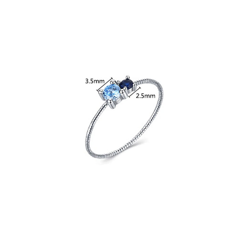 Dreamy Blue Czs Ring