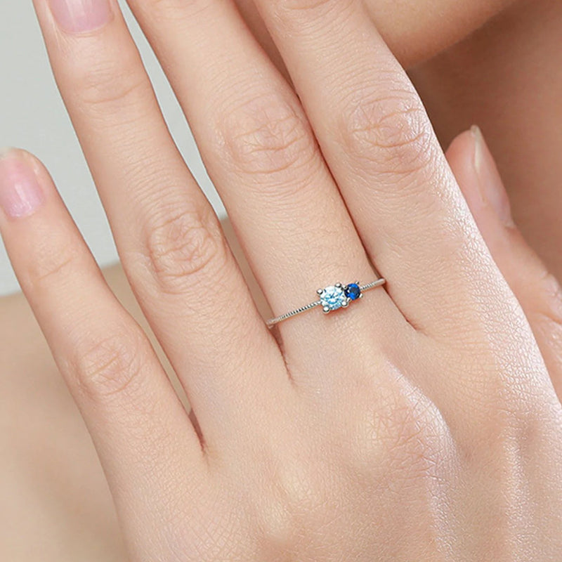 Dreamy Blue Czs Ring