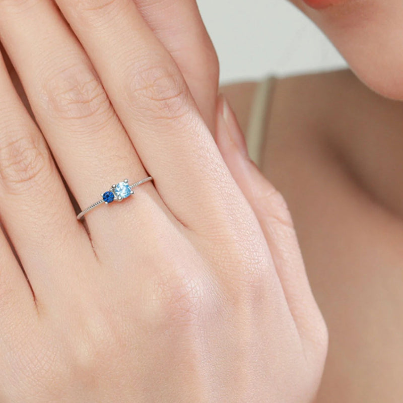 Dreamy Blue Czs Ring