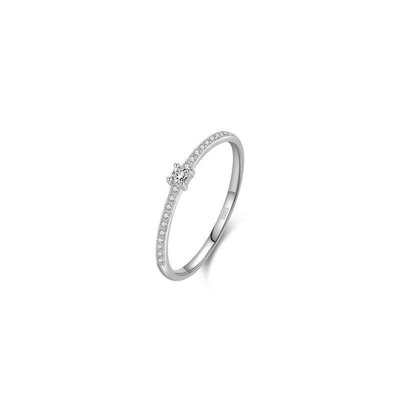 Dainty Pave Square Czs Ring