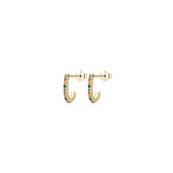 Rainbow Curve Stud Earrings