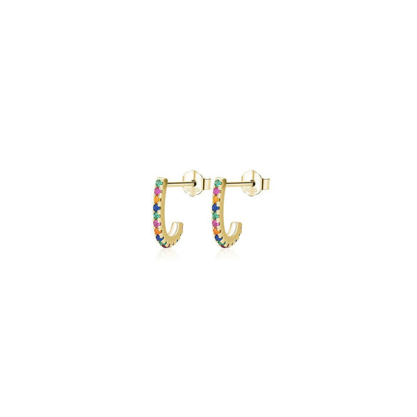 Rainbow Curve Stud Earrings