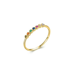 Rainbow Czs Ring