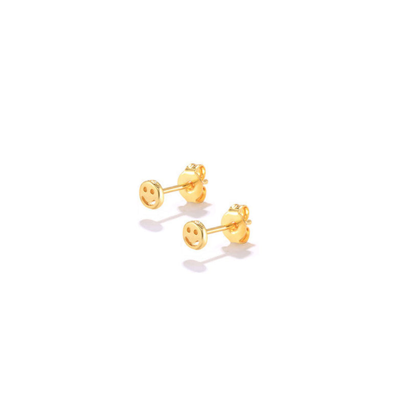 Dainty Happy Icon Single Stud