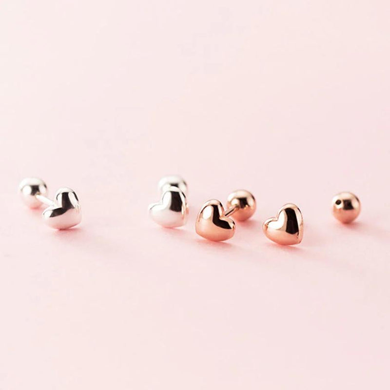 Cute Heart Ball Screw Stud