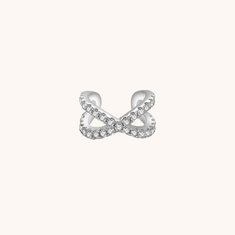 Cross Pave Earcuff